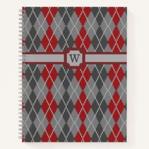 Ashes and Embers Argyle Spiral Notebook