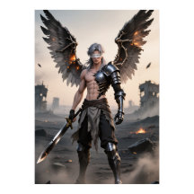 Ashes of Grace – Fallen Angel Warrior Poster