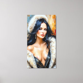 Ashes on Ice Stretched Canvas Print