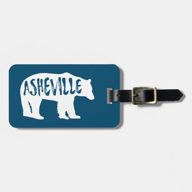 Asheville Bear Luggage Tag (Front Horizontal)