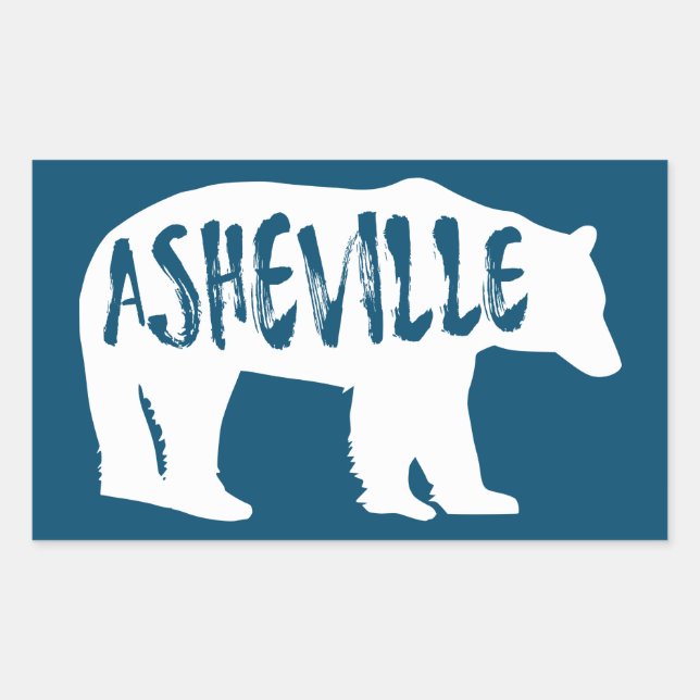 Asheville Bear Rectangular Sticker (Front)