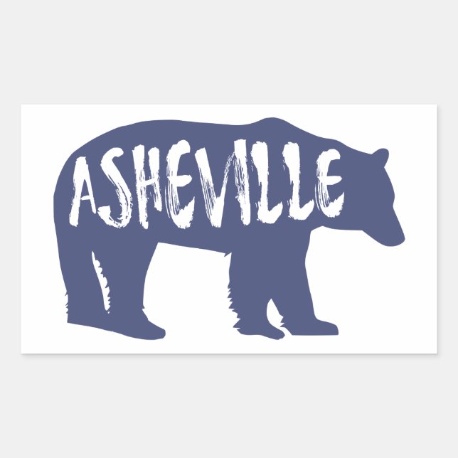 Asheville Bear Rectangular Sticker (Front)