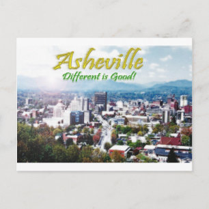 Asheville...Different is good! Postcard