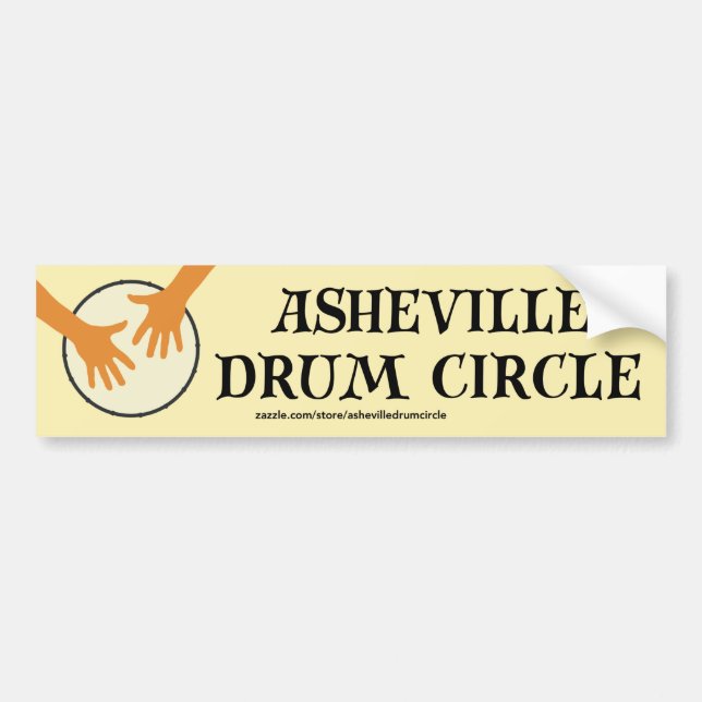 Asheville Drum Circle Bumper Sticker (Front)