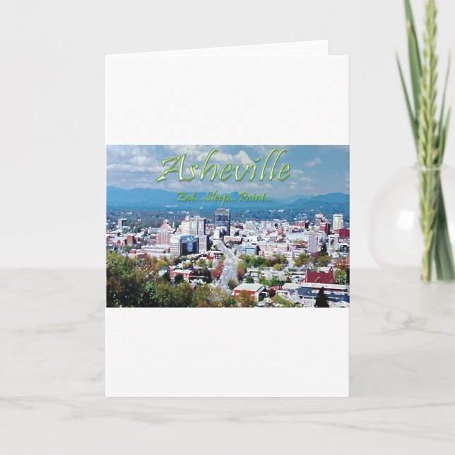 Asheville...Eat..Sleep...Paint Holiday Card (Front)