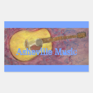 Asheville Music Rectangular Sticker