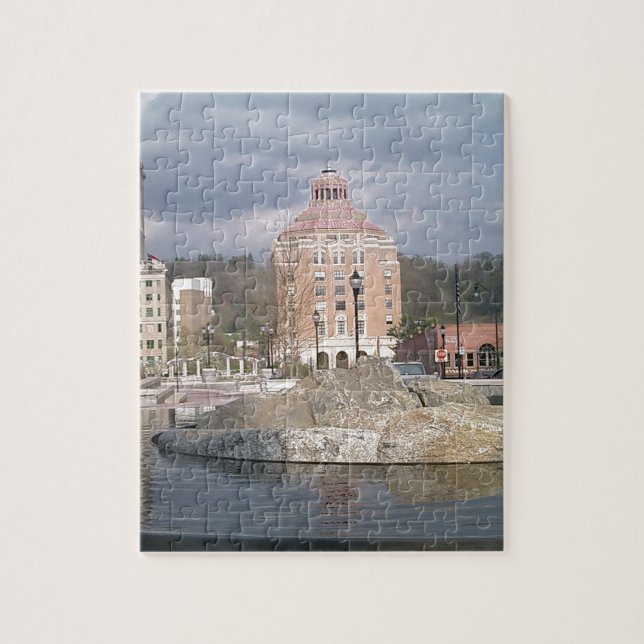 Asheville nc fountain jigsaw puzzle (Vertical)