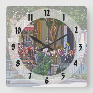 Asheville NC - Gift Shop Square Wall Clock