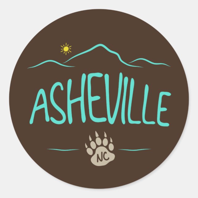 Asheville, NC Sticker (Front)