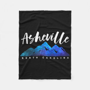 Asheville North Carolina Camping Hiking Skiing Fam Fleece Blanket