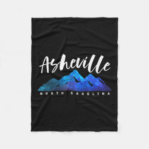 Asheville North Carolina Camping Hiking Skiing Fam Fleece Blanket