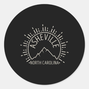 Asheville North Carolina Classic Round Sticker