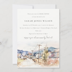 Asheville, North Carolina Landscape Bridal Shower Invitation