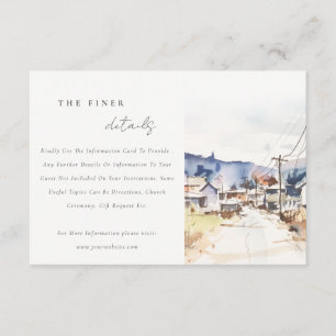 Asheville North Carolina Landscape Wedding Details Enclosure Card