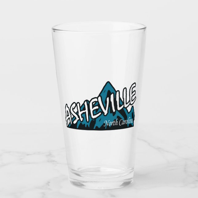 Asheville North Carolina Mountains Glass (Front)