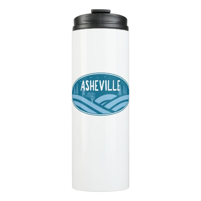 Asheville North Carolina Outdoors Thermal Tumbler (Front)