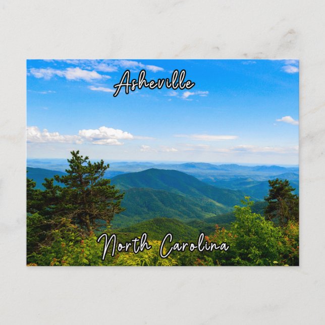 Asheville North Carolina Postcard Travel Souvenir (Front)