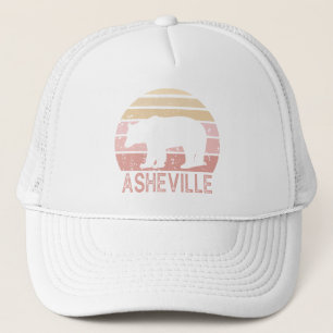 Asheville North Carolina Retro Bear Trucker Hat