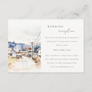 Asheville North Carolina Scape Wedding Reception Enclosure Card