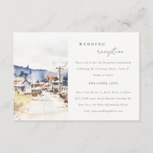 Asheville North Carolina Scape Wedding Reception Enclosure Card