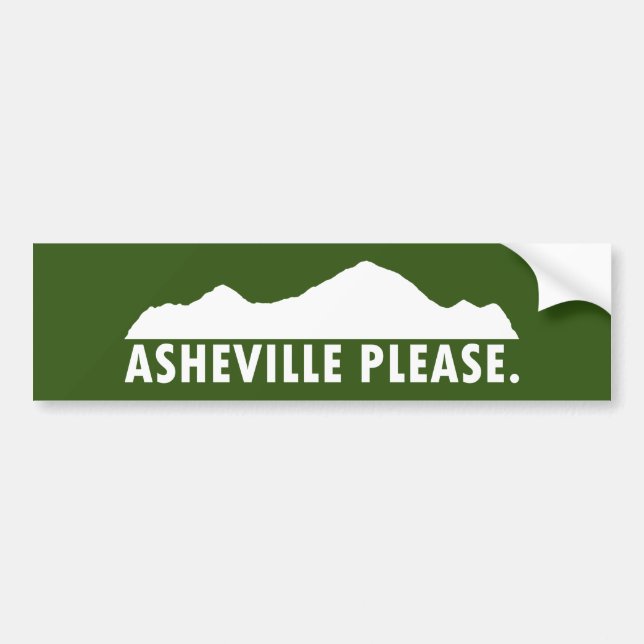 Asheville Please Bumper Sticker (Front)