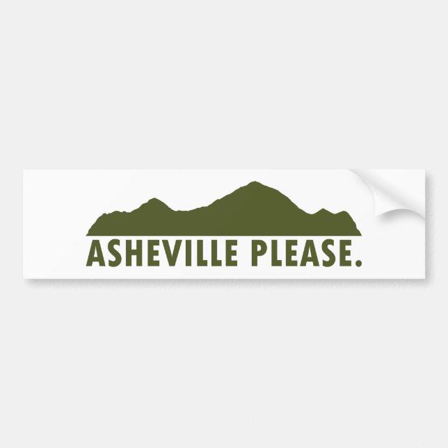 Asheville Please Bumper Sticker (Front)