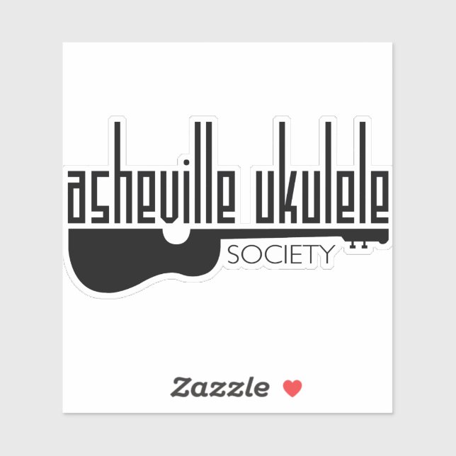 Asheville Ukulele Society Sticker (Sheet)