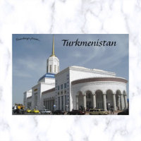 Ashgabat Railway Station in Turkmenistan