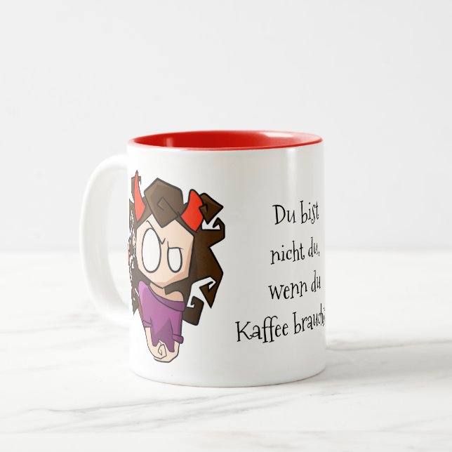 Äshi "You're not you" Two-Tone Coffee Mug (Front Left)