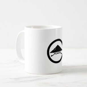 Ashigaru helmet in circel coffee mug