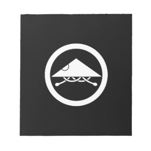 Ashigaru helmet in circel notepad