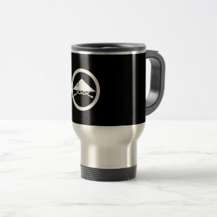 Ashigaru helmet in circel travel mug