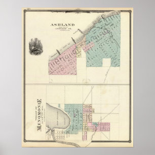 Ashland and Menomonie, Wis Poster