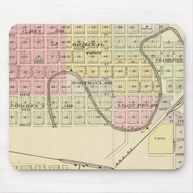 Ashland and Wahoo, Nebraska Mouse Mat (Front)