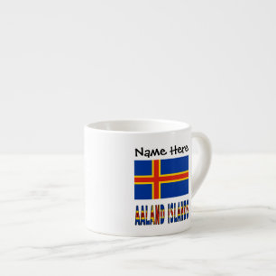 Ashland Islands Ålander Flag Personalised  Espresso Cup