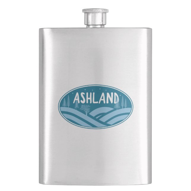 Ashland Oregon Outdoors Hip Flask (Front)