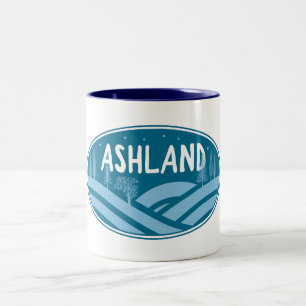Ashland Oregon Outdoors Two-Tone Coffee Mug