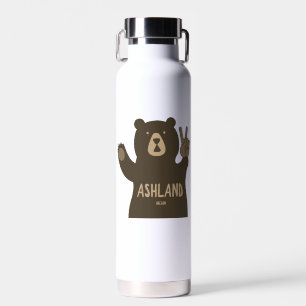 Ashland Oregon Peace Bear Water Bottle