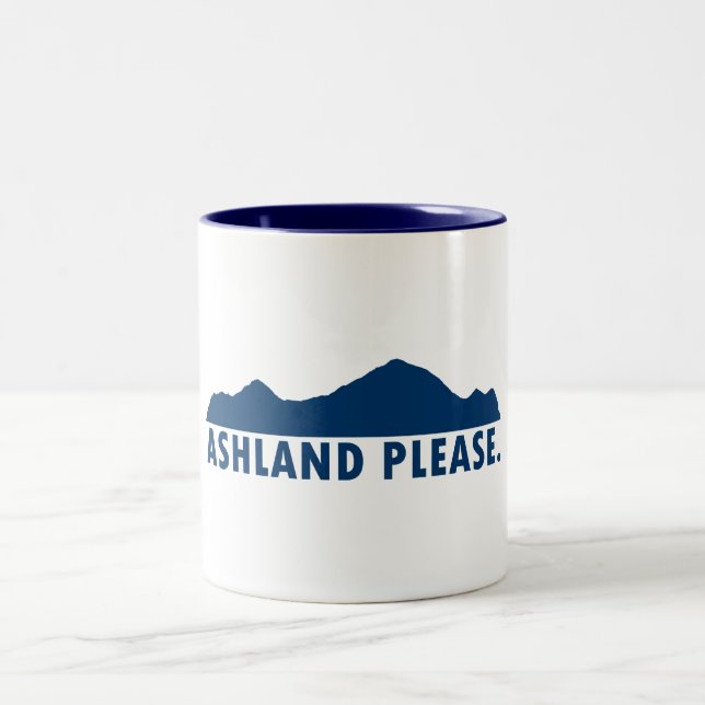 Ashland Oregon Please Two-Tone Coffee Mug (Center)