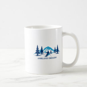 Ashland oregon ski resort skiing skier coffee mug