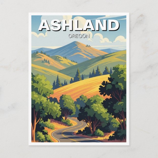 Ashland Oregon Travel Postcard (Front)