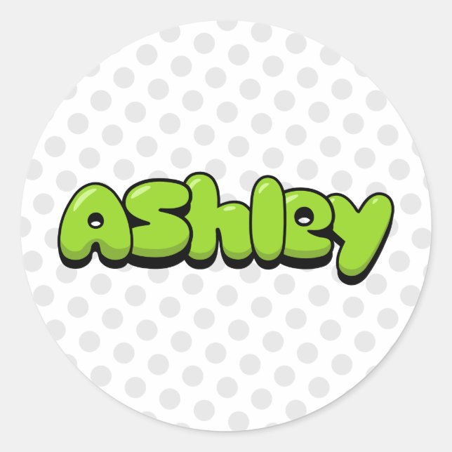 Ashley Classic Round Sticker (Front)