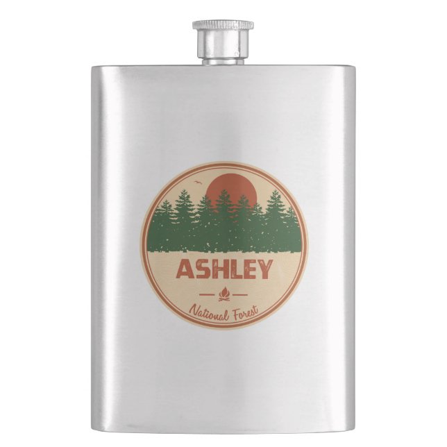 Ashley National Forest Hip Flask (Front)