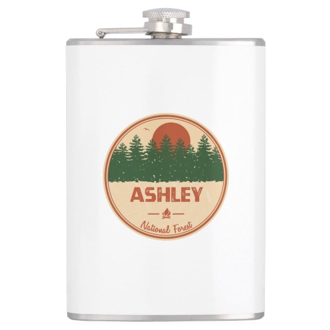 Ashley National Forest Hip Flask (Front)