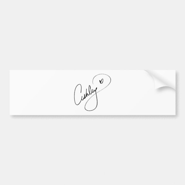 Ashley Signature Bumper Sticker (Front)