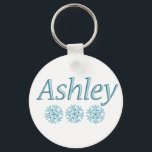 Ashley Snowflake Key Ring<br><div class="desc">Keychain Template</div>