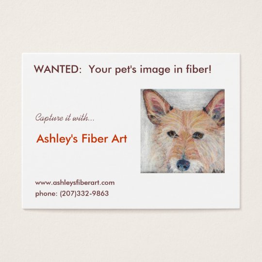 Ashley's Fibre Art Business Card