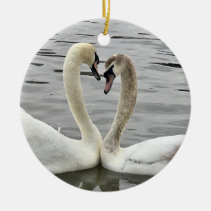 Ashley's Swans In Love ornament personalised