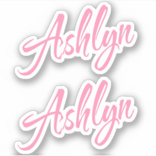Ashlyn Decorative Name in Pink x2 Sticker