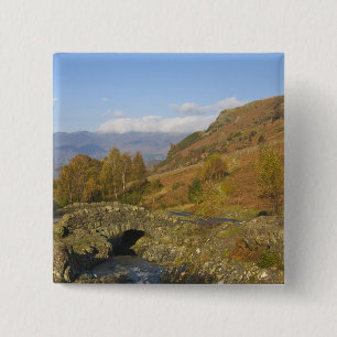 Ashness Bridge, Lake District, Cumbria, England 15 Cm Square Badge